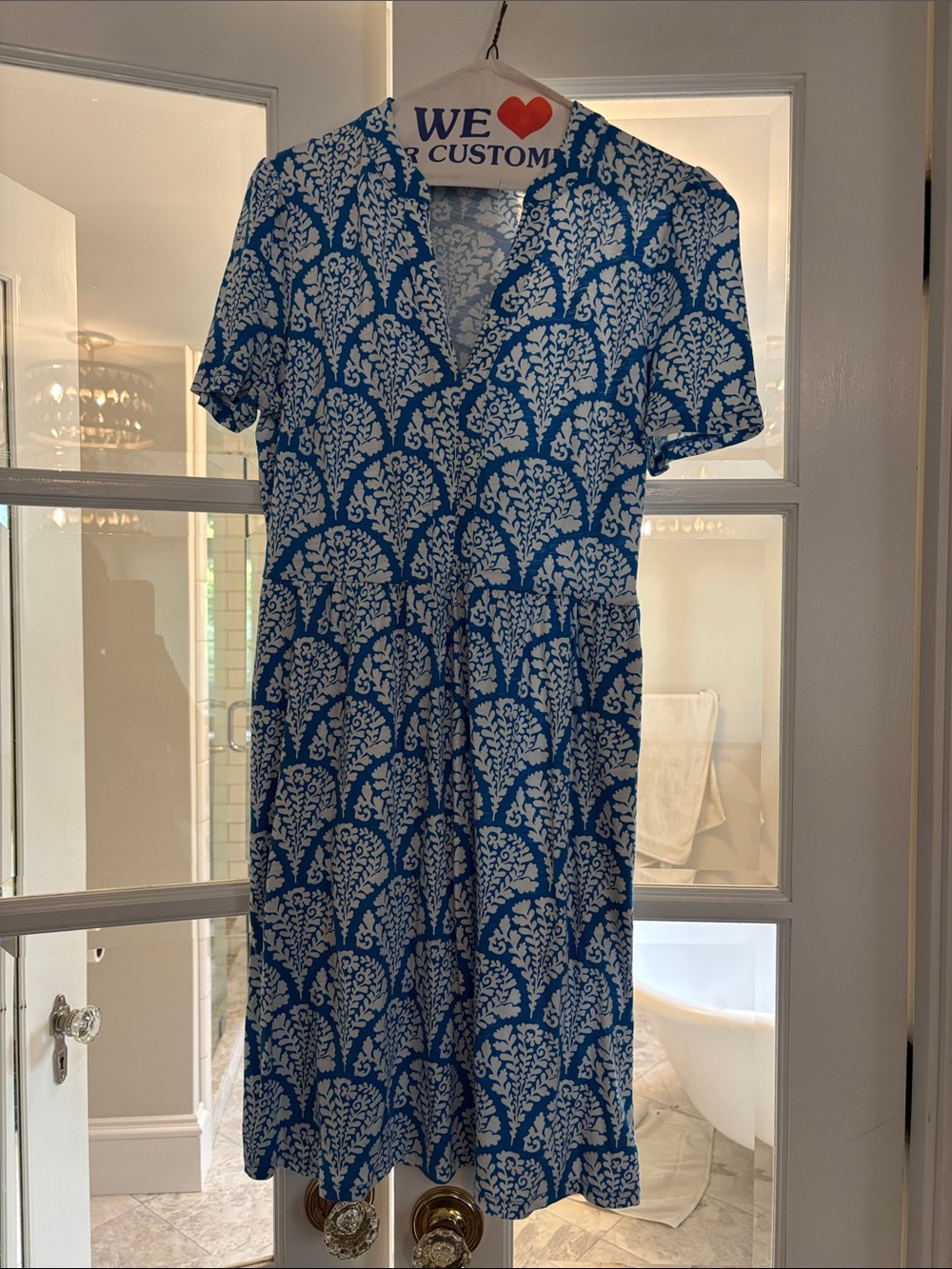 Boden Blue & White Printed Women’s Dress